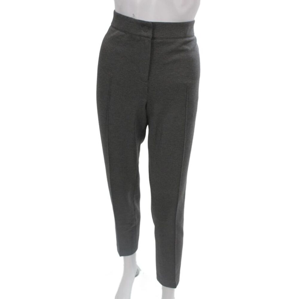 Akris Punto Womens Ankle Dress Pants Gray Button Size 10